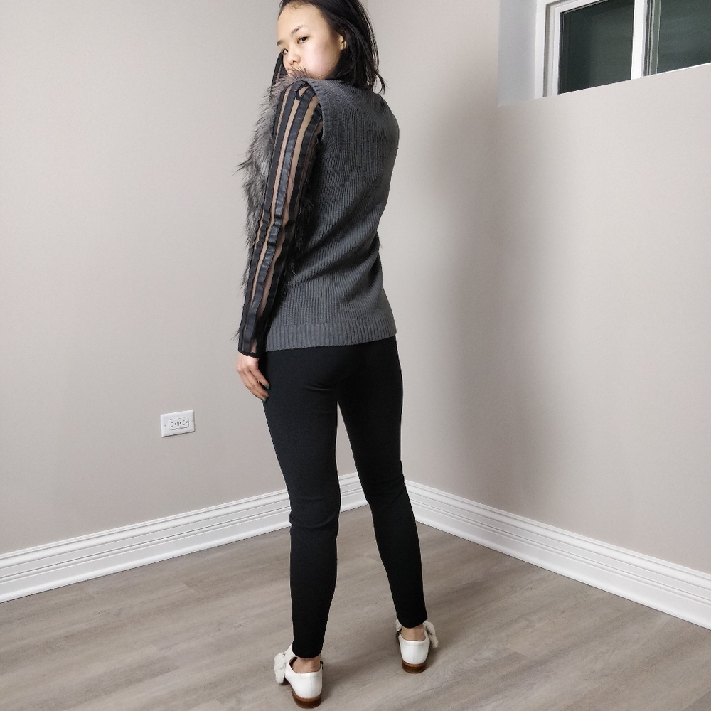 Calvin Klein Faux fur front knit back vest - Picture 8 of 12